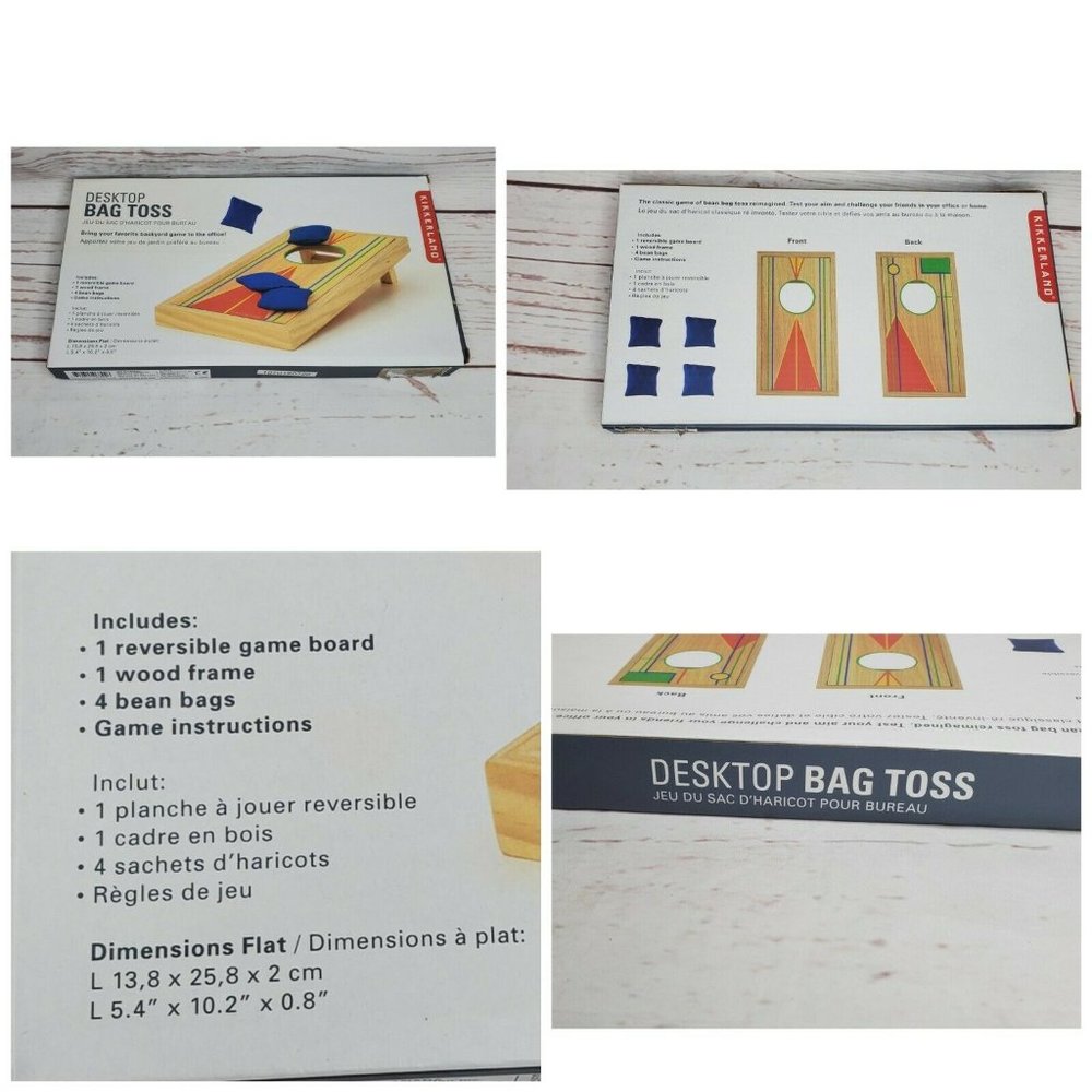 Kikkerland Office Desktop Cornhole Bean Bag Toss Game #GG58 Home/Office Games